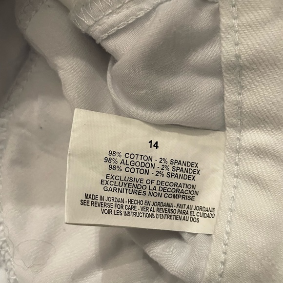 Nine West White Denim Jeans, size 14, 31“ inseam - Picture 4 of 7